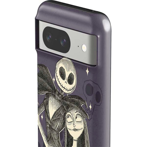 Disney The Nightmare Before Christmas Jack and Sally Art Google Pixel 8 Impact Case
